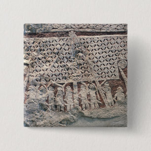 Detail of a picture stone depicting a Viking 15 Cm Square Badge