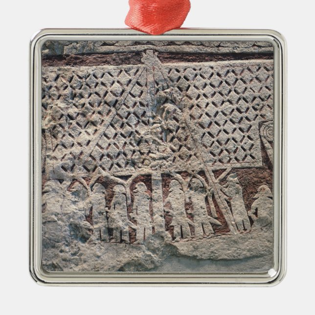 Detail of a picture stone depicting a Viking Metal Tree Decoration (Front)