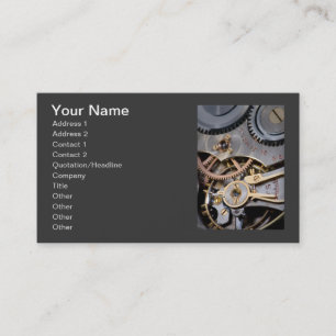 Detail of a pocket watch business card
