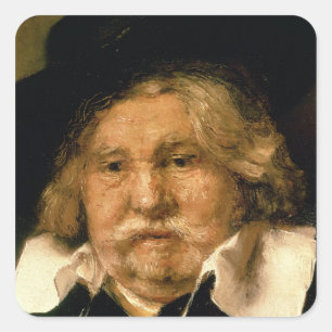 Detail of a Portrait of an old man, 1667 Square Sticker