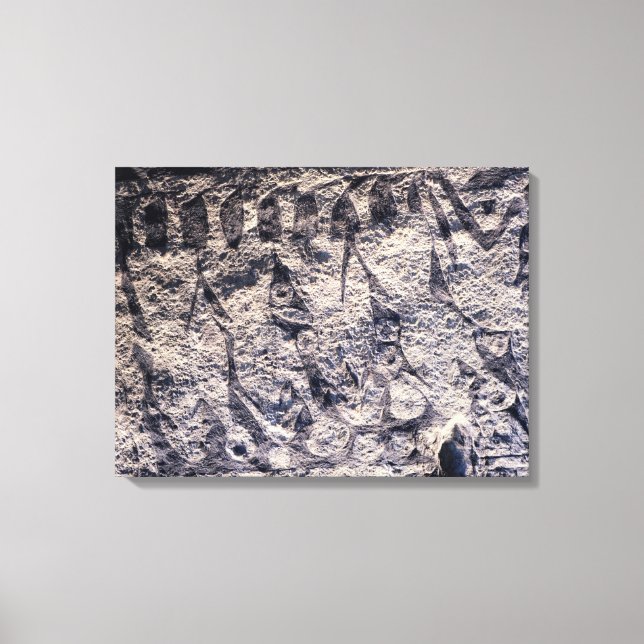 Detail of a ritual procession canvas print (Front)