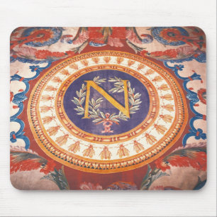 Detail of a rug with the 'N' of Napoleon I Mouse Mat