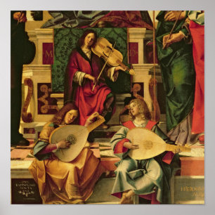 Detail of angel musicians poster