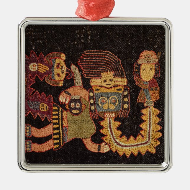 Detail of Burial cloth, Paracas Tribe Metal Tree Decoration (Front)