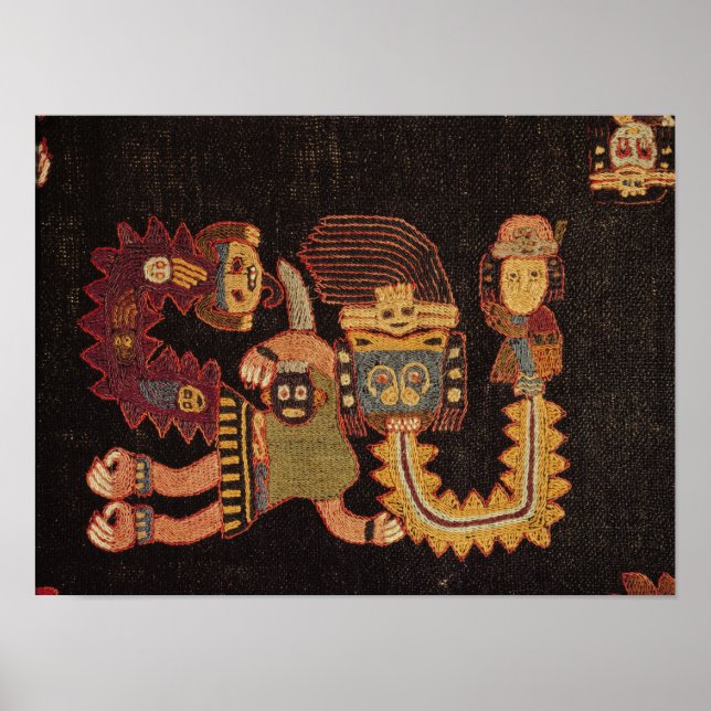 Detail of Burial cloth, Paracas Tribe Poster (Front)
