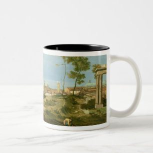 Detail of 'Capriccio with Motifs from Padua' Two-Tone Coffee Mug