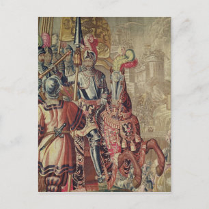 Detail of Charles V  on horseback Postcard