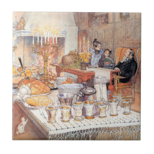 Detail Of Christmas Eve - Carl Larsson 1906 Tile
