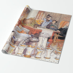 Detail Of Christmas Eve - Carl Larsson 1906 Wrapping Paper
