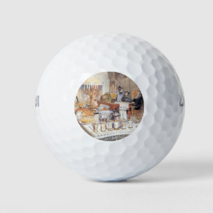 Detail of Christmas Eve (Traditional Swedish Xmas) Golf Balls