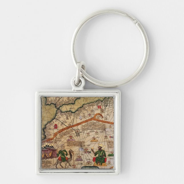 Detail of Copy of a Catalan Map of Europe Key Ring (Front)