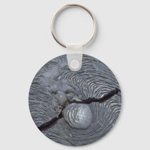 Detail of cracked lava, Bartolome Island, Galapago Key Ring