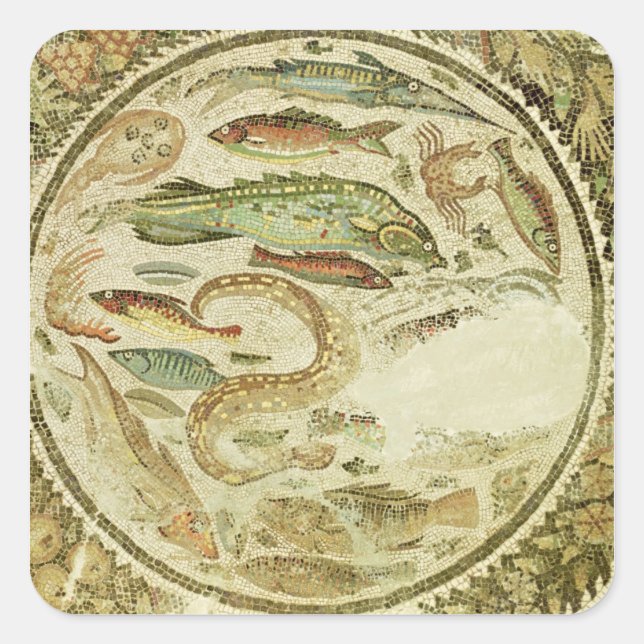 Detail of fish, The Four Seasons, from Vega Baja Square Sticker (Front)