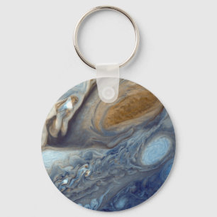 Detail of Jupiter Atmosphere Great Red Spot Key Ring