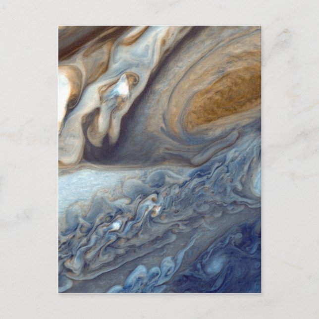 Detail of Jupiter's Atmosphere Great Red Spot Postcard (Front)