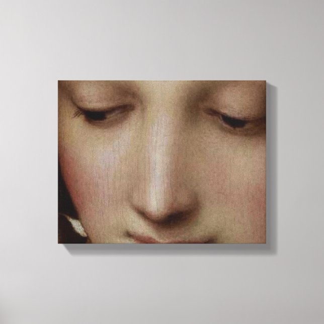 Detail of Madonna of the Meadow Canvas Print (Front)