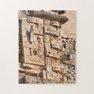 Detail Of Magician Pyramid, Yucatan, Mexico Jigsaw Puzzle