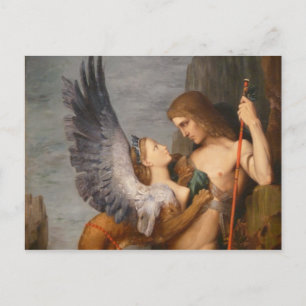 Detail of Oedipus and the Sphinx by Gustave Moreau Postcard