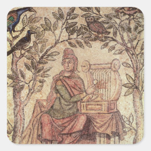 Detail of Orpheus charming the animals Square Sticker