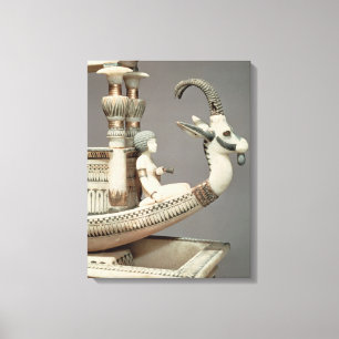Detail of prow of a boat with head of Syrian Canvas Print