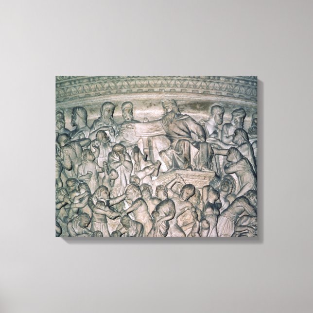 Detail of Pulpit, 1302-10 Canvas Print (Front)