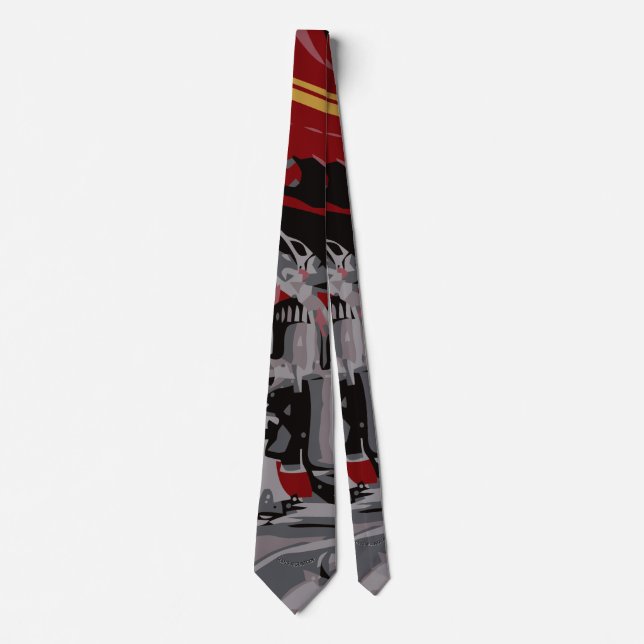 Detail of Red Motorcycle Tie (Front)