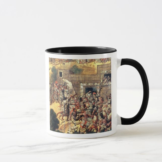 Detail of the Attempt to Pull Down the Cross facin Mug (Right)