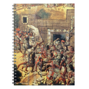 Detail of the Attempt to Pull Down the Cross facin Notebook