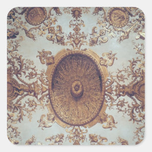 Detail of the ceiling in the Grand Salon Square Sticker