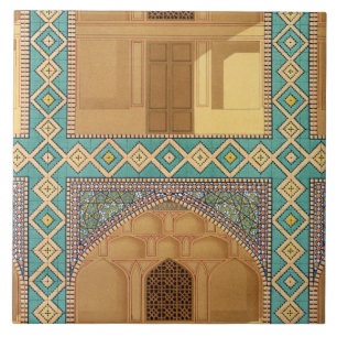 Detail of the Courtyard Arcades in the Medrese-i-S Tile