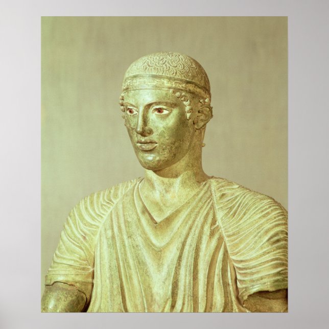 Detail of the Delphi Charioteer, c.470 BC Poster (Front)