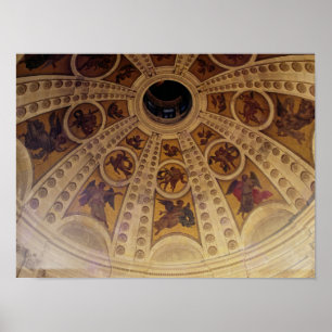 Detail of the dome, built 1635-42 poster