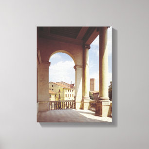 Detail of the gallery of the main facade, c.1550 canvas print