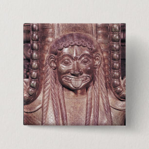 Detail of the gorgon handle from a krater 15 cm square badge