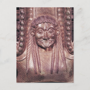Detail of the gorgon handle from a krater postcard