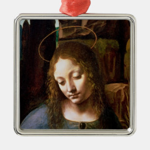 Detail of the Head of the Virgin Metal Tree Decoration