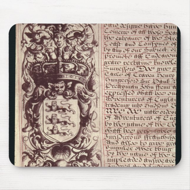 Detail of the left hand margin mouse mat (Front)