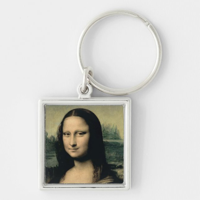 Detail of the Mona Lisa, c.1503-6 Key Ring (Front)