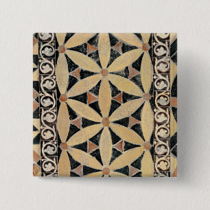 Detail of the pavement 15 cm square badge