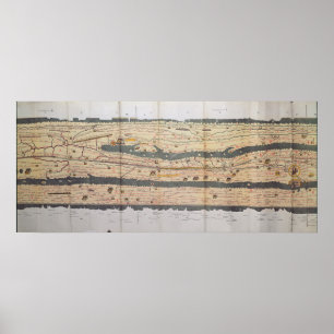 Detail of the Peutinger Table Poster