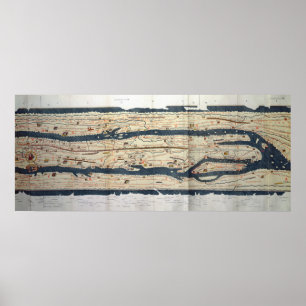 Detail of the Peutinger Table Poster