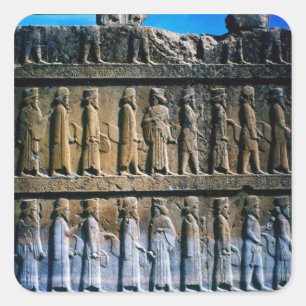 Detail of the relief frieze on the stairway square sticker