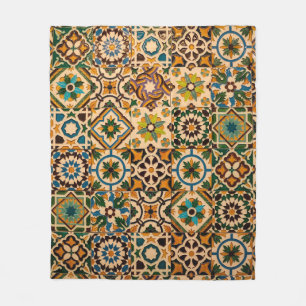 Detail of the traditional tiles (azulejos) from fa fleece blanket