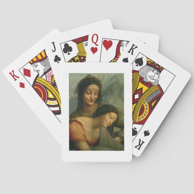 Detail of the Virgin and St. Anne from The Virgin Playing Cards (Back)