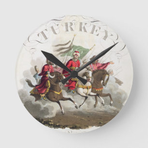 Detail of title page, from 'Costumes of the Variou Round Clock