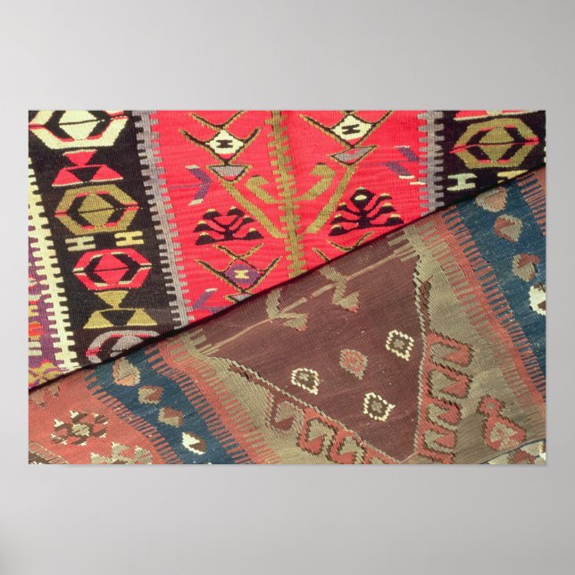 Detail of two prayer rugs poster (Front)