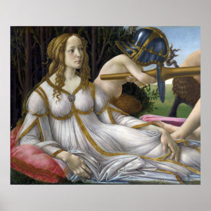 Detail of Venus, Venus and Mars by Botticelli Poster