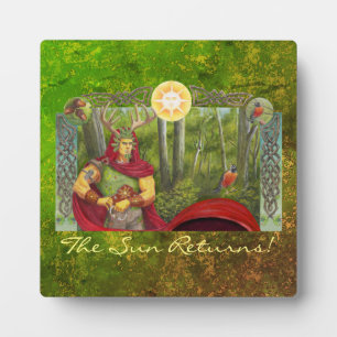 Detail Portrait of the Celtic Oak King  Plaque