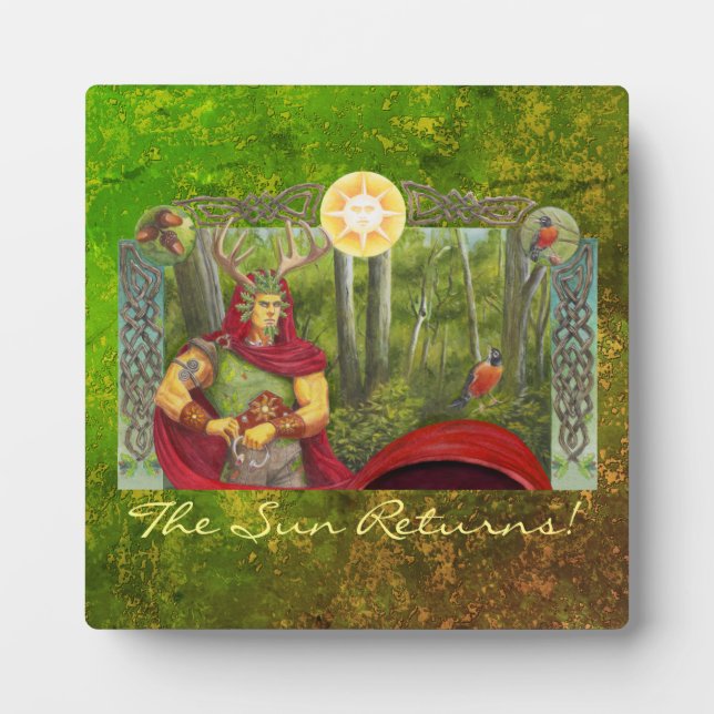 Detail Portrait of the Celtic Oak King  Plaque (Front)