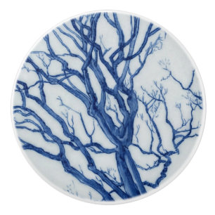 Detail - The Sentinel, Cornwall Cobalt Ceramic Art Knob